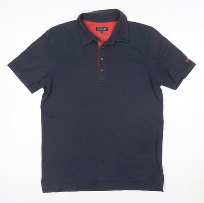 Wolsey Men's Navy Short Sleeve Polo Shirt Size S Classic Fit