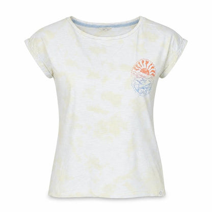 Fat Face Women’s White Graphic T-Shirt Size 8 Beach Print