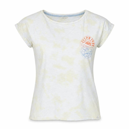 Fat Face Women’s White Graphic T-Shirt Size 8 Beach Print