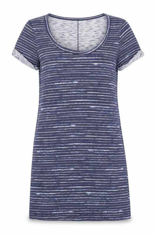 Marks & Spencer Women's Blue Striped T-Shirt Dress M