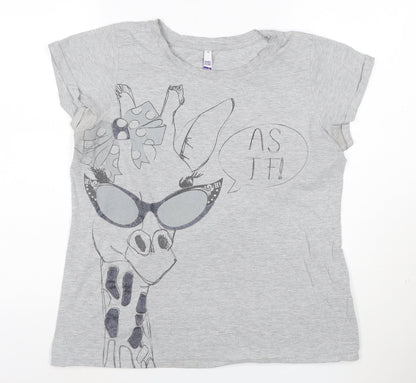 Bik Bok by Henry Holland Women's Grey Size 16 Graphic T-Shirt