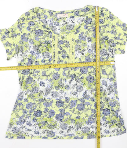 Marks and Spencer Per Una Women's Green Floral Tunic Top Size 16