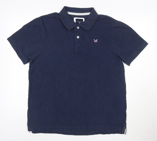 Crew Clothing Company Men's Navy Blue XL Cotton Polo Shirt