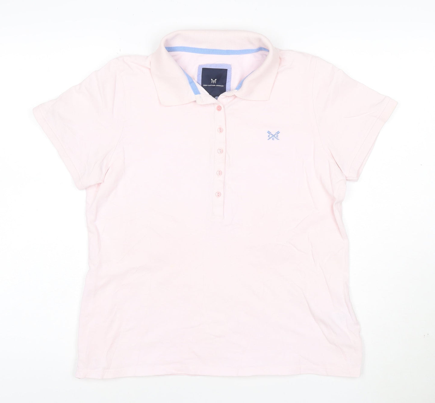 Crew Clothing Women’s Pink Cotton Polo Shirt Size 14