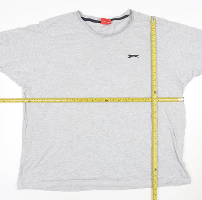 Slazenger Men's Grey 3XL Crew Neck Short Sleeve Cotton T-Shirt