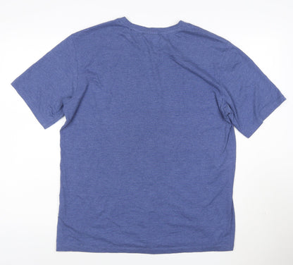 Peter Storm Men's Blue Regular Fit Crew Neck Short Sleeve T-Shirt Medium