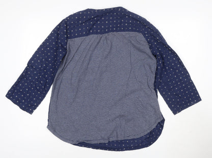 FatFace Women's Blue Floral Cotton Tunic Blouse Size 12
