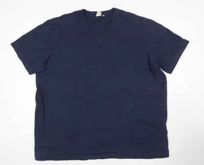 Cotton Traders Men's Navy Blue 3XL V-Neck Short Sleeve T-Shirt