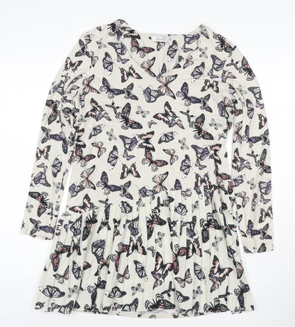 Marks and Spencer Women’s Multicoloured Size 16 Butterfly Fit & Flare Dress