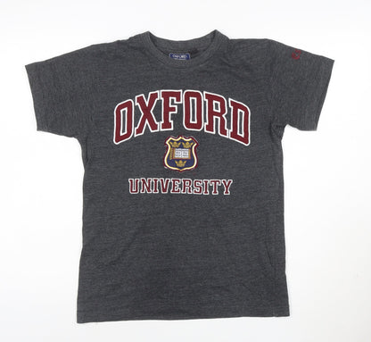 Oxford University Mens Grey XS Graphic Cotton T-Shirt