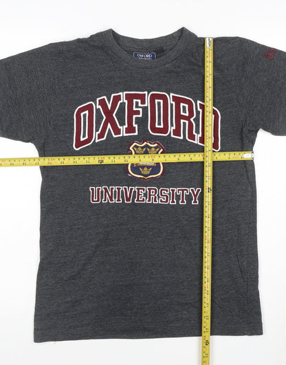 Oxford University Mens Grey XS Graphic Cotton T-Shirt