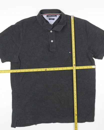 Tommy Hilfiger Men’s Grey Slim Fit Polo Shirt Size L