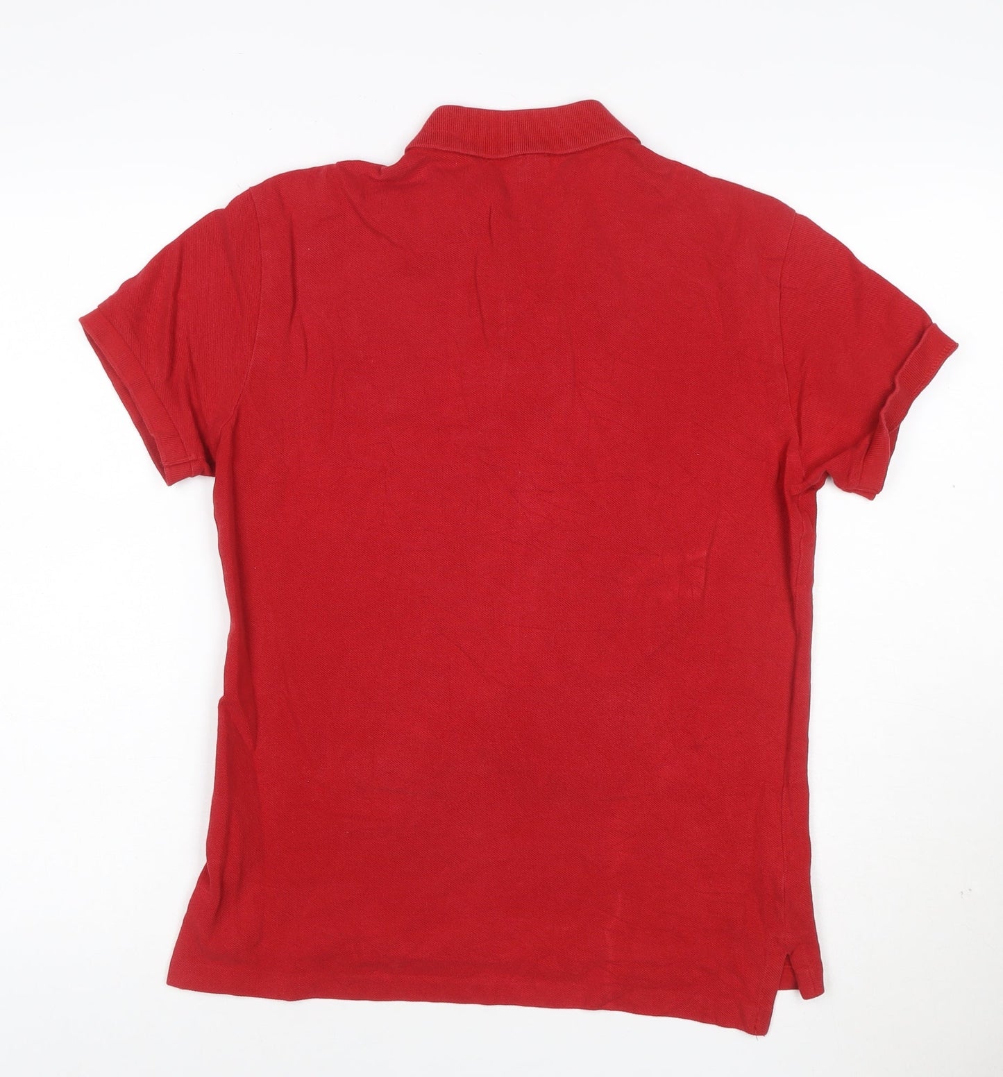 Ralph Lauren Men's Red Slim Fit Cotton Polo Shirt Size S