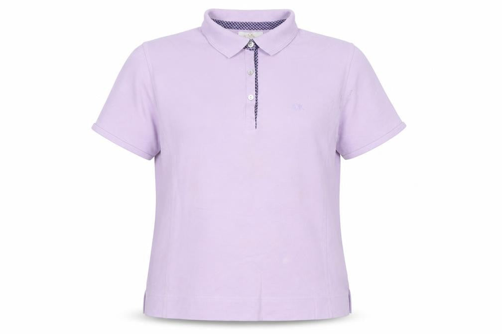 Kyowa Design Women's Purple Collared Short Sleeve Polo L
