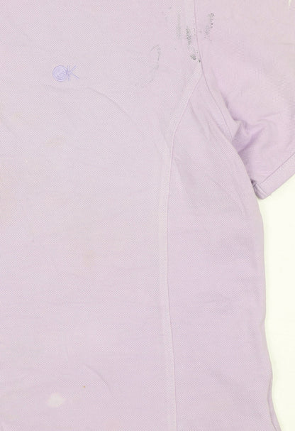Kyowa Design Women's Purple Collared Short Sleeve Polo L