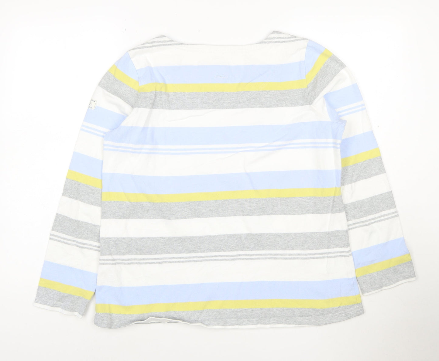 Joules Women’s Multicoloured Striped Long Sleeve Cotton Top Size 16