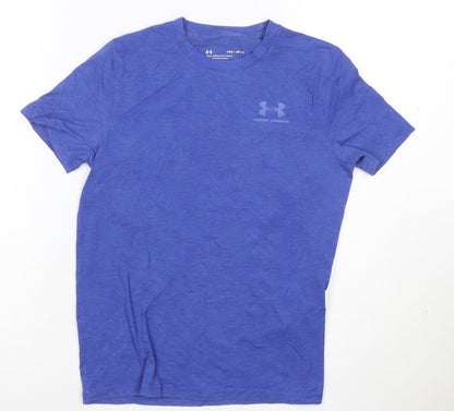 Under Armour Boys Blue M Loose Fit Crew Neck Sports T-Shirt