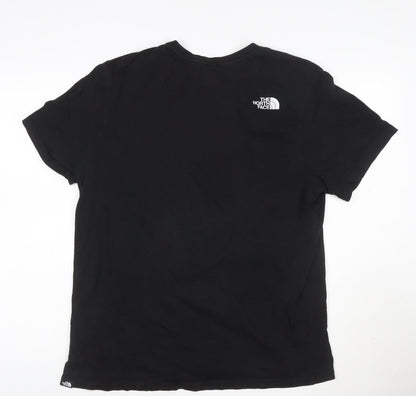The North Face Mens Black Cotton Graphic Print T-Shirt L