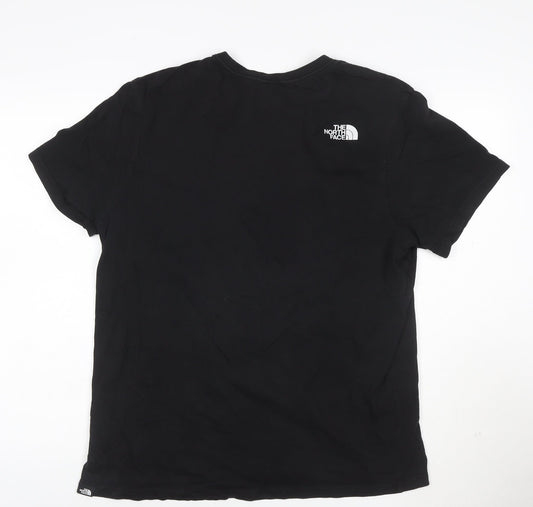 The North Face Mens Black Cotton Graphic Print T-Shirt L