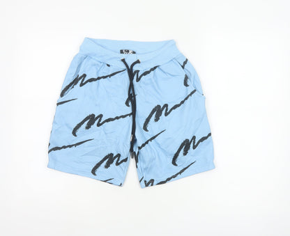 boohooMAN Men's Blue XS Sweat Shorts Drawstring Casual Wear