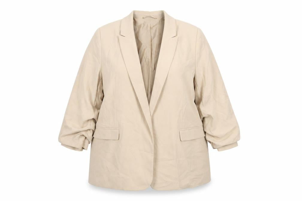 Marks and Spencer Womens Beige Blazer Jacket Size 18 Regular Fit