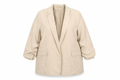 Marks and Spencer Womens Beige Blazer Jacket Size 18 Regular Fit