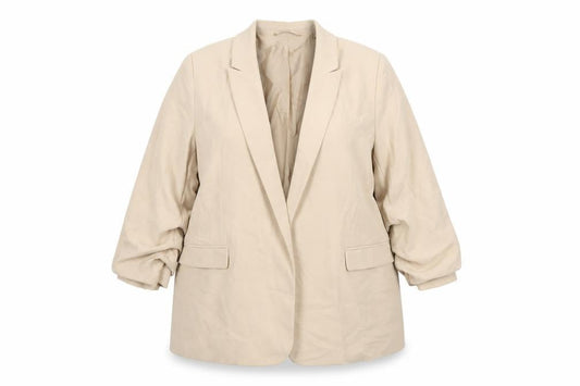 Marks and Spencer Womens Beige Blazer Jacket Size 18 Regular Fit