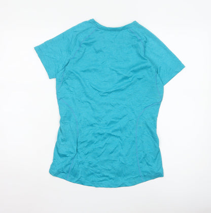Montane Women Blue Activewear T-Shirt UK10 Lightweight Quick Dry