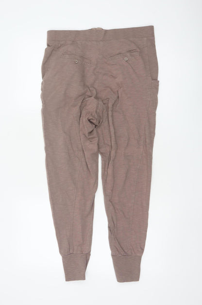 Whistles Women’s Brown Cotton Jogger Style Trousers Size 10
