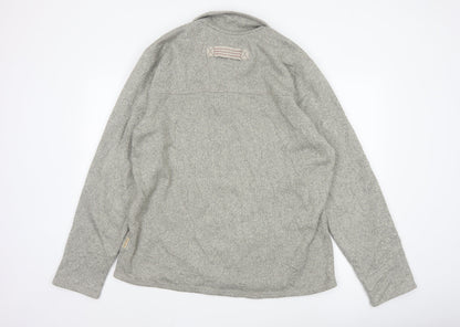 Marks and Spencer North Coast Men's Grey Collared Pullover Jumper L