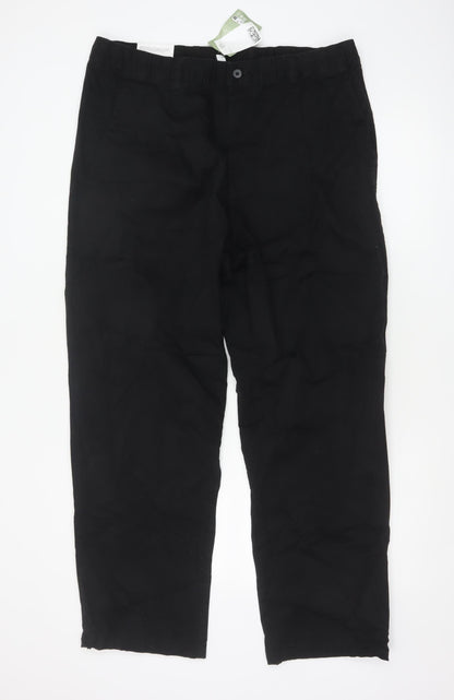 H&M Men’s Black Relaxed Fit Chino Trousers Size L