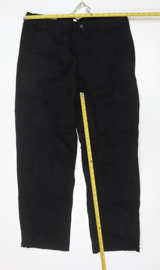 H&M Men’s Black Relaxed Fit Chino Trousers Size L