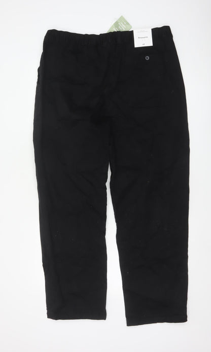H&M Men’s Black Relaxed Fit Chino Trousers Size L