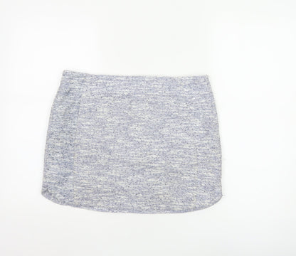 Topshop Women’s Blue Short Pencil Skirt Size 12 Lined Polyester