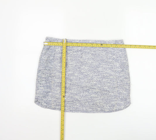 Topshop Women’s Blue Short Pencil Skirt Size 12 Lined Polyester
