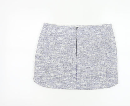 Topshop Women’s Blue Short Pencil Skirt Size 12 Lined Polyester
