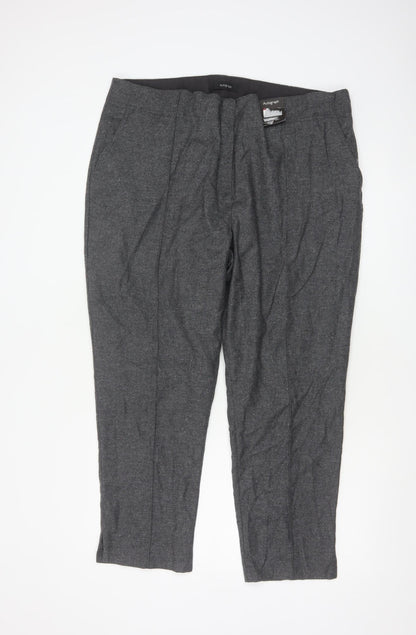 Marks and Spencer Women’s Grey Wool Blend Pleated Trousers Size 20