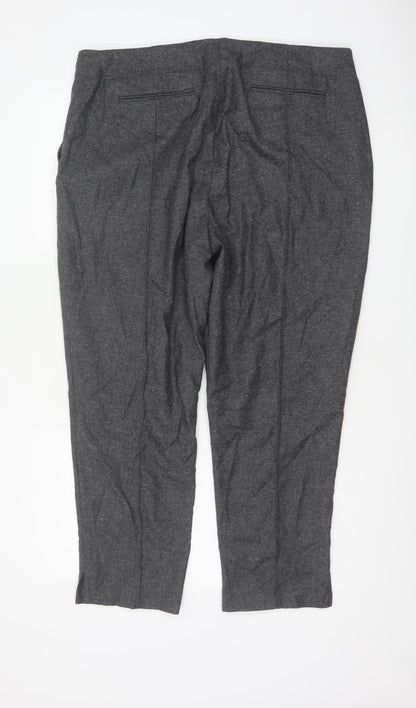 Marks and Spencer Women’s Grey Wool Blend Pleated Trousers Size 20