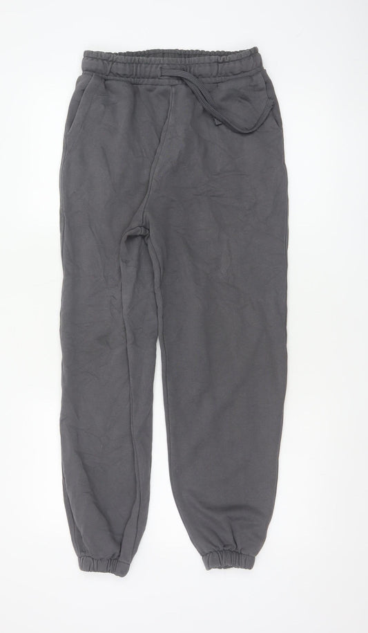ZARA Women Grey Cotton Blend Jogger Sweatpants Size S