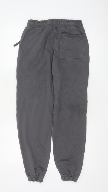 ZARA Women Grey Cotton Blend Jogger Sweatpants Size S