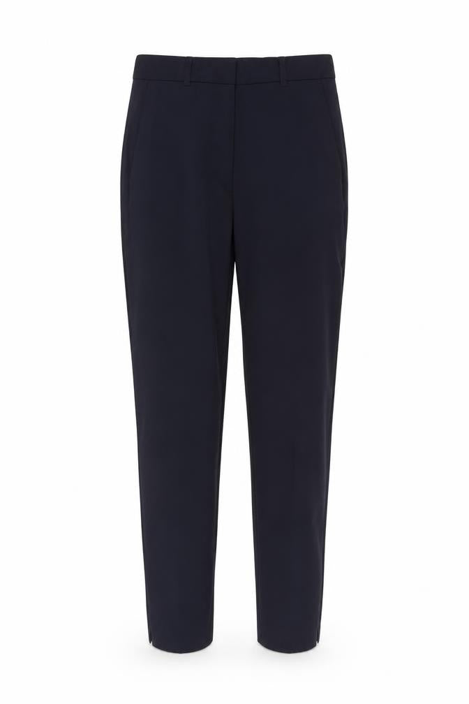 Jigsaw Womens Black Wool Blend Slim Tapered Trousers UK 6
