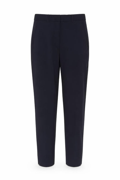 Jigsaw Womens Black Wool Blend Slim Tapered Trousers UK 6
