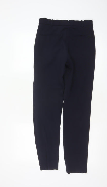 Jigsaw Womens Black Wool Blend Slim Tapered Trousers UK 6