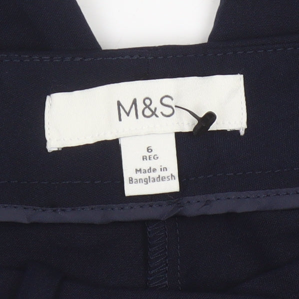 Marks and Spencer Women’s Blue Slim Straight Trousers Size 6