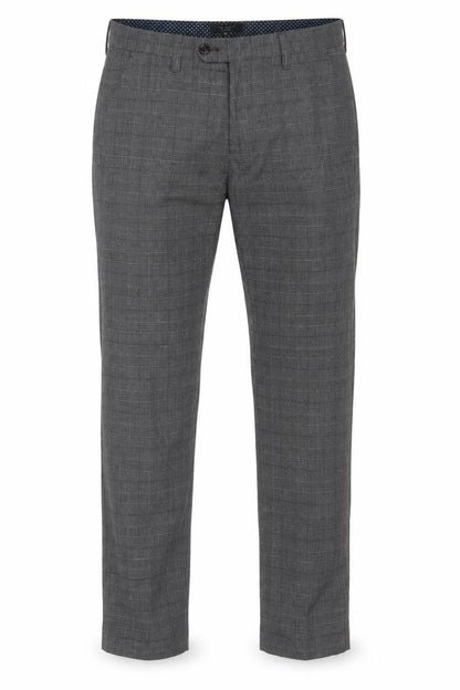 Ted Baker Men's Grey Check Slim Fit Chino Trousers 30R