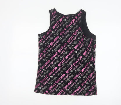 Harley-Davidson Womens Black XL Tank Top Cotton Stretch Biker Style