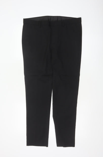 Topman Men's Black Slim Fit Dress Trousers W34 L30