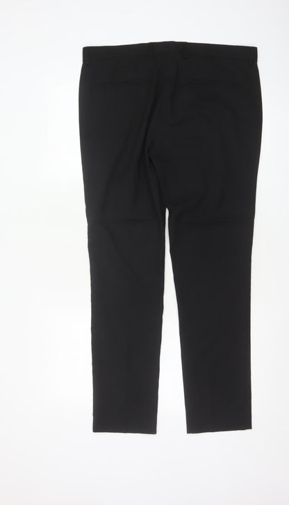 Topman Men's Black Slim Fit Dress Trousers W34 L30