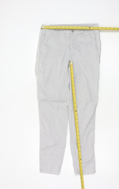Anna Montana Women’s Grey Chino Trousers Size 10 Stretch Cotton