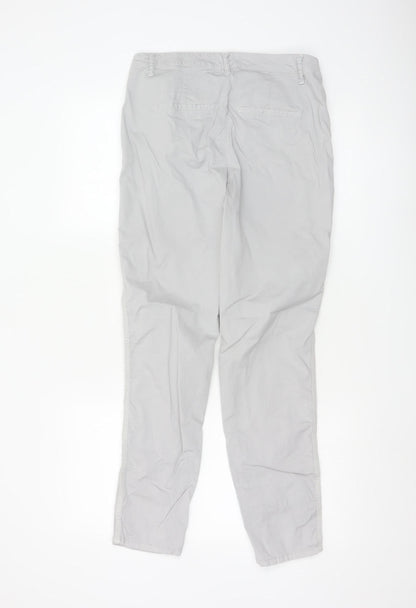 Anna Montana Women’s Grey Chino Trousers Size 10 Stretch Cotton